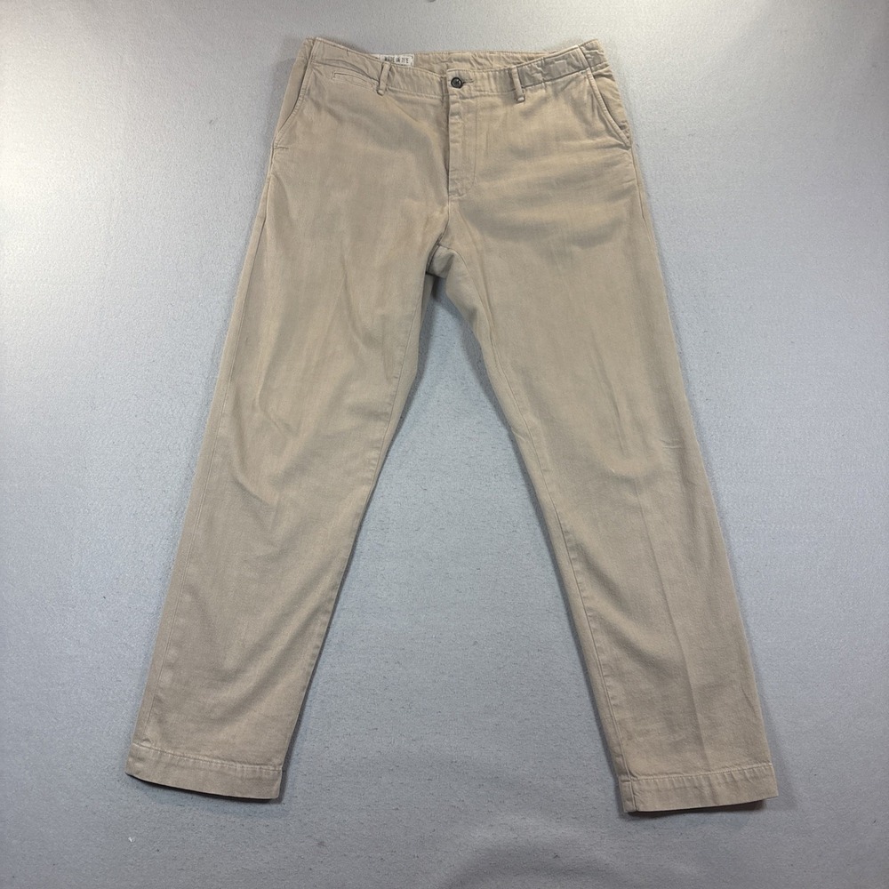 Billy Reid Mens Jack Chino Pant, Sz‎ 36, Khaki 100% Cotton, USA Made